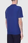 Blue cotton T-shirt for men Loro Piana - 100% cotton. Country of manufacture: Italy. Care: specialized cleaning - photo 4