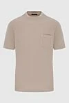 Loro Piana Beige cotton T-shirt for men - chest pocket. 100% cotton. Country of manufacture: Italy. Care: specialized cleaning - photo 1