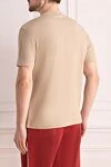 Beige cotton T-shirt for men Loro Piana - chest pocket. 100% cotton. Country of manufacture: Italy. Care: specialized cleaning - photo 4