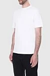 Loro Piana White cotton T-shirt for men - 100% cotton. Country of manufacture: Italy. Care: specialized cleaning - photo 3