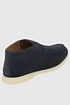 Blue suede loafers for men Loro Piana - contrasting white sole. 100% suede. Country of manufacture: Italy. Care: specialized cleaning - photo 4