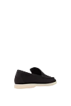 Loro Piana Summer walking moccasins made of suede black with logo - embossed monogram. 100% suede. rubber. Insole: calfskin. Country of manufacture: Italy. Care: specialized cleaning - photo 3