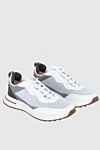 Loro Piana Gray men's textile sneakers - contrast sole. 100% textile. lacing. Country of manufacture: Italy. Care: specialized cleaning - photo 3