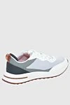 Gray men's textile sneakers Loro Piana - contrast sole. 100% textile. lacing. Country of manufacture: Italy. Care: specialized cleaning - photo 4