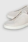 Ermenegildo Zegna Beige leather sneakers for men - Dector: contrast sole. 100% leather. lacing. Country of manufacture: Italy. Care: specialized cleaning - photo 5