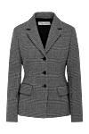 Dior White wool jacket for women - checkered pattern. two front pockets. buttons. 100% wool. Country of manufacture: Italy. Care: specialized cleaning - photo 1