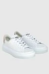 Givenchy White leather sneakers for women - logo. leather. lacing. Country of manufacture: Italy. Care: specialized cleaning - photo 3