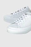 Givenchy White leather sneakers for women - logo. leather. lacing. Country of manufacture: Italy. Care: specialized cleaning - photo 5