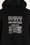 Balenciaga Худи из хлопка черное женское - капюшон, передний карман. 100% хлопок. Страна производитель: Италия. Уход: специализированная чистка - фото 5