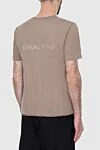 Beige cotton T-shirt for men Saint Laurent - brand logo. 100% cotton. Country of manufacture: Italy. Care: specialized cleaning - photo 4