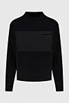 Prada Cotton and polyamide sweatshirt black for men - logo. 70% cotton, 30% polyamide. Country of manufacture: Italy. Care: specialized cleaning - photo 1