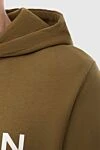 Худі чоловічий з бавовни зелений Balmain - Принт логотипу бренду. Капюшон. 100% бавовна. Куліска. Країна виробник: Франция. Догляд: спеціалізоване чищення - фото 6