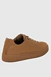 Brown suede sneakers for men Loro Piana - 100% suede. lacing. Country of manufacture: Italy. Care: specialized cleaning - photo 4