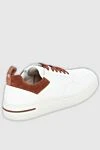 White leather snickers for men Loro Piana - contrasting backdrop. 100% genuine leather. lacing. Country of manufacture: Italy. Care: specialized cleaning - photo 4