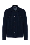 Scissor Scriptor Denim jacket blue for men - worn effect. four pockets. 33% modal, 33% polyester (PL), 25% cotton, 9% polyurethane. buttons. Country of manufacture: Italy. Care: specialized cleaning - photo 1