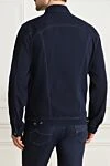 Denim jacket blue for men Scissor Scriptor - worn effect. four pockets. 33% modal, 33% polyester (PL), 25% cotton, 9% polyurethane. buttons. Country of manufacture: Italy. Care: specialized cleaning - photo 4