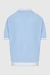 Stefano Ricci Поло из хлопка и шелка голубое мужское - Контрастные линии на вороте и манжетах, контрастная отделка. 55% хлопок, 45% шёлк. Молния. Страна производитель: Италия. Уход: специализированная чистка - фото 7