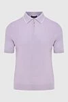 Stefano Ricci Pink silk polo for men - Contrasting lines on the collar. 100% silk. Closure: Zipper. Country of manufacture: Italy. Care: specialized cleaning - photo 1