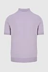 Pink silk polo for men Stefano Ricci - Contrasting lines on the collar. 100% silk. Closure: Zipper. Country of manufacture: Italy. Care: specialized cleaning - photo 6