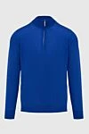 Stefano Ricci Тройер из кашемира и шелка насыщенного синего цвета с воротником стойкой - 70% кашемир, 30% шёлк. Молния. Страна производитель: Италия. Уход: специализированная чистка - фото 1
