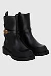 Dior Black women's ankle boots with CD strap - Logo. 100% Genuine Leather. Heel height: 3.5 cm. Country of manufacture: Italy. Care: specialized cleaning - photo 3