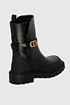 Black women's ankle boots with CD strap Dior - Logo. 100% Genuine Leather. Heel height: 3.5 cm. Country of manufacture: Italy. Care: specialized cleaning - photo 4