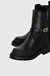 Dior Black women's ankle boots with CD strap - Logo. 100% Genuine Leather. Heel height: 3.5 cm. Country of manufacture: Italy. Care: specialized cleaning - photo 5