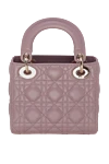 Women's purple small bag made of textured leather and logo Dior - Textured leather, metal logo keyring. classic. genuine leather. Country of manufacture: Italy. Care: specialized cleaning - photo 4