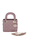 Dior Women's purple small bag made of textured leather and logo - Textured leather, metal logo keyring. classic. genuine leather. Country of manufacture: Italy. Care: specialized cleaning - photo 5