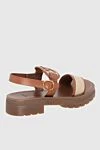 Brown sandals for women Celine - Leather logo patch, logo embossing on the sole. 70% genuine leather, 30% textile. Buckle. Insole: Leather. Country of manufacture: Italy. Care: specialized cleaning - photo 4