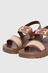 Celine Brown sandals for women - Leather logo patch, logo embossing on the sole. 70% genuine leather, 30% textile. Buckle. Insole: Leather. Country of manufacture: Italy. Care: specialized cleaning - photo 5