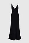 Celine Black evening dress for women with V-neckline - Additional: Rhinestones. 100% silk. Country of manufacture: Italy. Care: specialized cleaning - photo 1