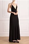 Celine Black evening dress for women with V-neckline - Additional: Rhinestones. 100% silk. Country of manufacture: Italy. Care: specialized cleaning - photo 3