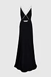 Celine Black evening dress for women with V-neckline - Additional: Rhinestones. 100% silk. Country of manufacture: Italy. Care: specialized cleaning - photo 7