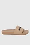 Balenciaga Beige flip flops for women - Logo. 100% rubber. Sole height: 2 cm. Country of manufacture: Italy. Care: specialized cleaning - photo 1