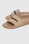 Balenciaga Beige flip flops for women - Logo. 100% rubber. Sole height: 2 cm. Country of manufacture: Italy. Care: specialized cleaning - photo 5