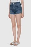 Citizens of Humanity Blue denim shorts for women - raw edge. 100% cotton. buttons, zipper. 5. Country of manufacture: Italy. Care: specialized cleaning - photo 3