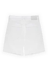 White denim shorts for women Citizens of Humanity - worn effect, holes. 100% cotton. buttons, zipper. 5. Country of manufacture: Italy. Care: specialized cleaning - photo 6