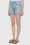 Citizens of Humanity Blue denim shorts for women in vintage style - 100% cotton. Buttons. 5. Country of manufacture: Italy. Care: specialized cleaning - photo 3