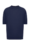 Cesare di Napoli Cotton short sleeve jumper blue for men - Short sleeve. 100% cotton. Country of manufacture: Italy. Care: specialized cleaning - photo 1