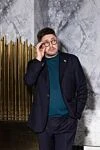 Cesare di Napoli Джемпер з коротким рукавом з бавовни синій (уцінка) - Короткий рукав. 100% бавовна. Країна виробник: Італія. Догляд: спеціалізоване чищення - фото 7