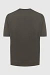 Green melange cotton short-sleeve jumper for men (markdown) Cesare di Napoli - Short sleeve. 100% cotton. Country of manufacture: Italy. Care: specialized cleaning - photo 6
