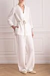 Loro Piana White linen knitted suit for women - Additional: Belt-lace. 100% linen. 2. Country of manufacture: Italy. Care: specialized cleaning - photo 3