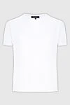 Loro Piana Women's basic white T-shirt made of cotton - 100% cotton. Country of manufacture: Italy. Care: specialized cleaning - photo 1