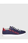 Kiton Blue nylon sneakers for men - Logo. 100% nylon. laces. Country of manufacture: Italy. Care: specialized cleaning - photo 1