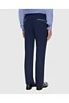 Men's blue cotton pants with blue inserts Stefano Ricci - cotton, lyocell. buttons, zipper. Country of manufacture: Italy. Care: specialized cleaning - photo 4