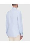 Сорочка бавовняна чоловіча ніжно-блакитна з французькими манжетами Stefano Ricci - бавовна. гудзики. Країна виробник: Італія. Догляд: спеціалізоване чищення - фото 4