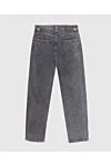 Brunello Cucinelli Gray cotton jeans for women - contrasting seams, scuffs. three front pockets, two back pockets. 100% cotton. zipper, buttons. Country of manufacture: Italy. Care: specialized cleaning - photo 7