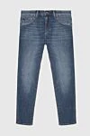 Dolce & Gabbana Men's blue jeans with logo on the back pocket - cotton, elastane. zipper, button. Country of manufacture: Italy. Care: specialized cleaning - photo 1