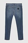 Dolce & Gabbana Men's blue jeans with logo on the back pocket - cotton, elastane. zipper, button. Country of manufacture: Italy. Care: specialized cleaning - photo 7